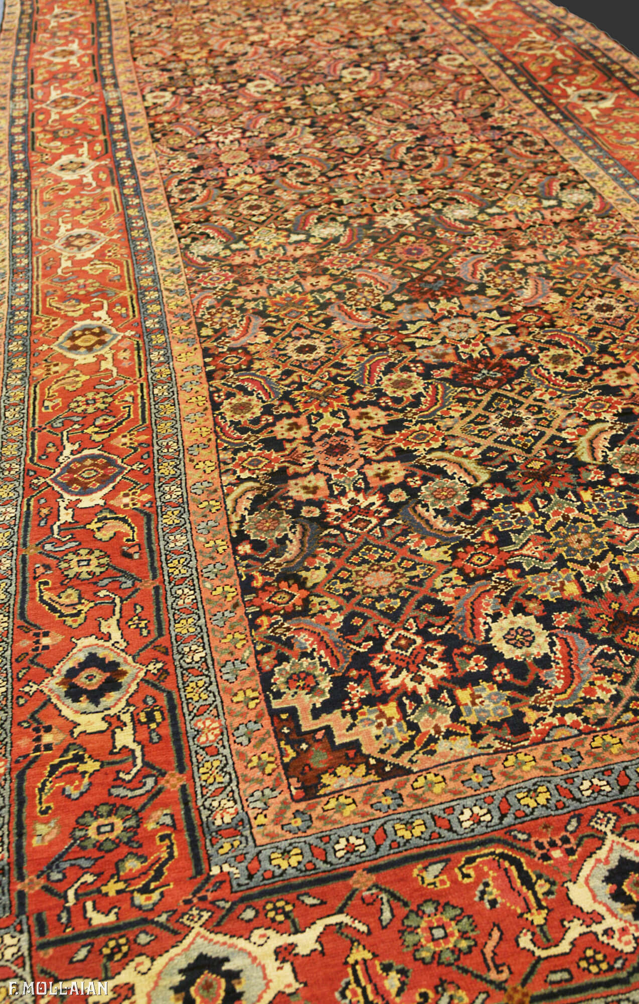 Antique Persian Bakshaish Kalleh Carpet n°:80980558